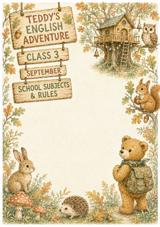 Teddy’s English Adventure – całoroczny lapbook dla klasy 3 (September–June)