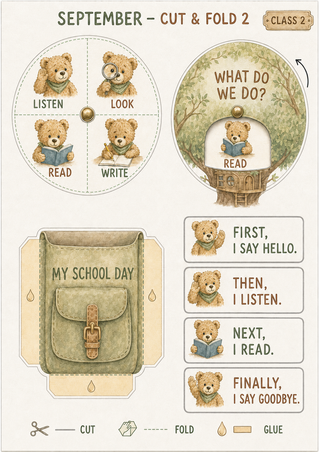 Teddy’s English Adventure – całoroczny lapbook dla klasy 2 (September–June)