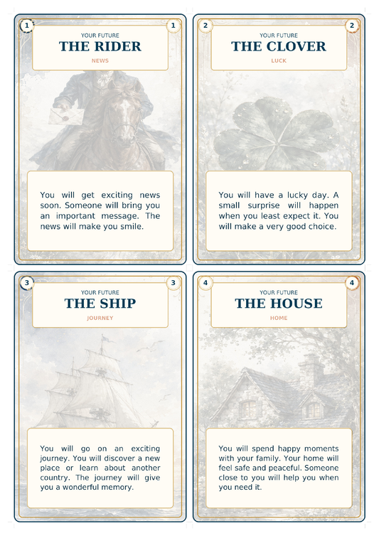 Future Simple Fortune-Telling Cards – karty wróżb po angielsku.