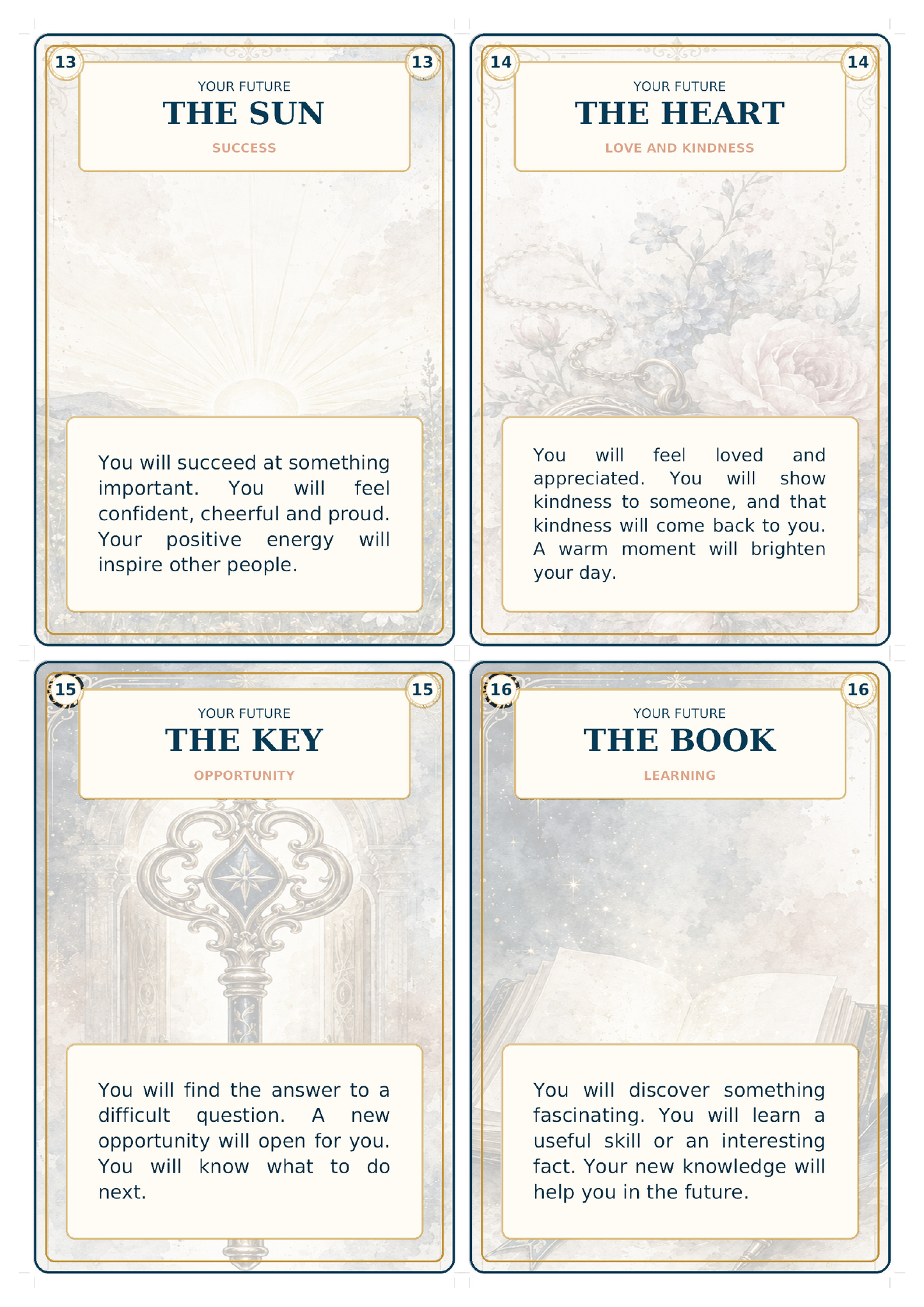 Future Simple Fortune-Telling Cards – karty wróżb po angielsku.