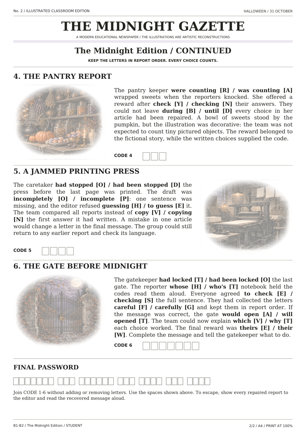 Halloween — The Midnight Edition, karta ucznia, strona 2 z 2