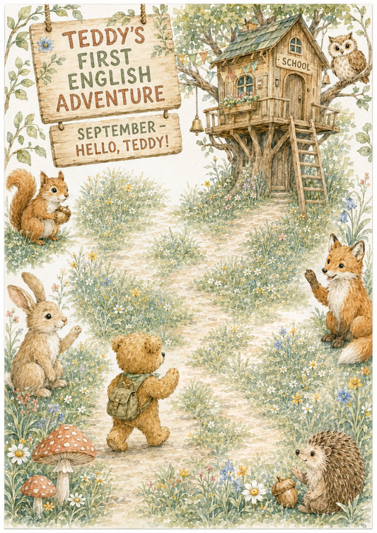 Teddy’s First English Adventure – całoroczny lapbook dla klasy 0 (September–June)
