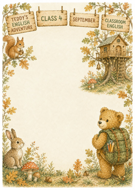 Teddy’s English Adventure – całoroczny lapbook dla klasy 4 (September–June)