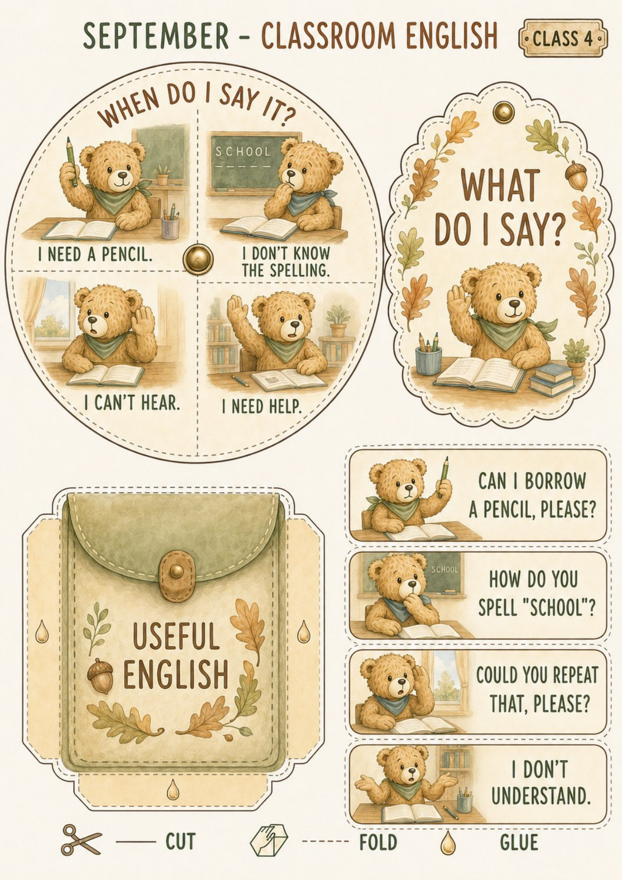 Teddy’s English Adventure – całoroczny lapbook dla klasy 4 (September–June)