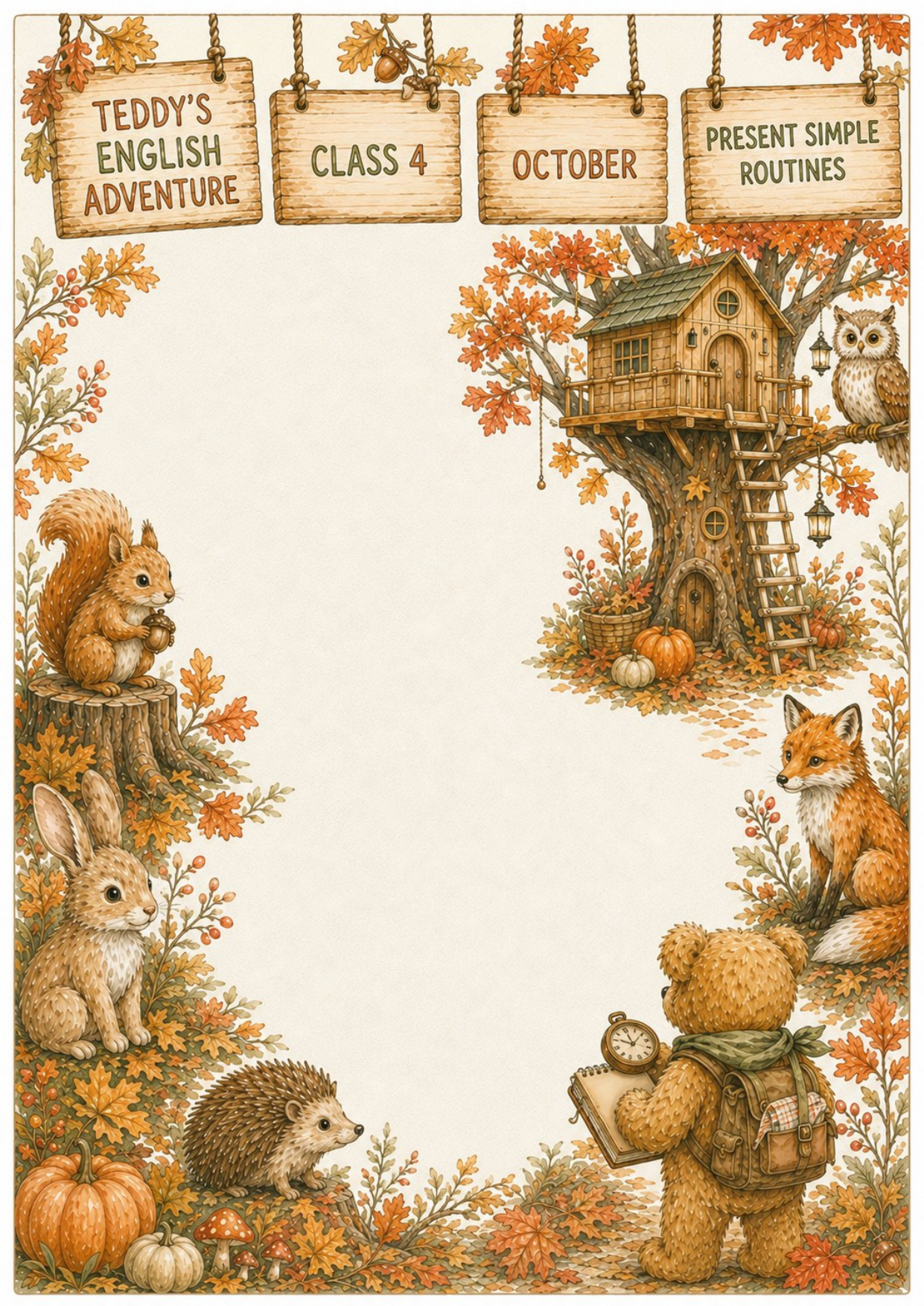 Teddy’s English Adventure – całoroczny lapbook dla klasy 4 (September–June)