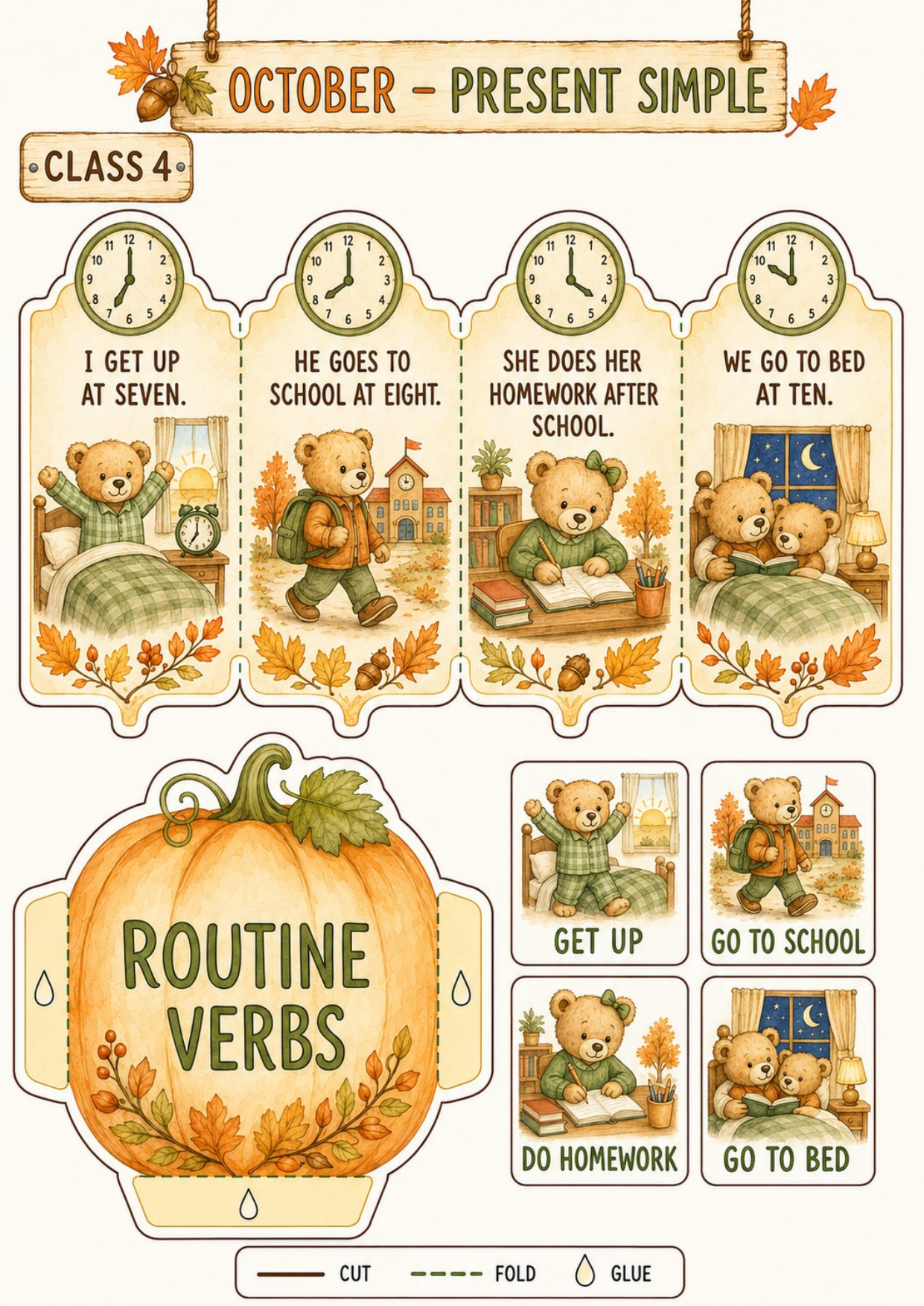 Teddy’s English Adventure – całoroczny lapbook dla klasy 4 (September–June)