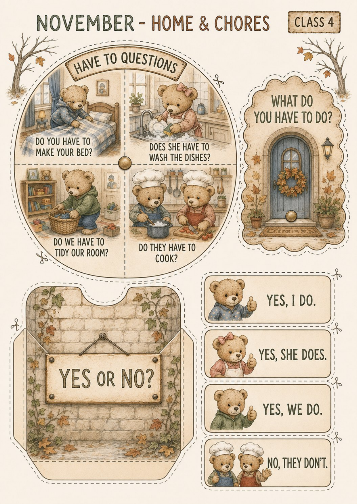 Teddy’s English Adventure – całoroczny lapbook dla klasy 4 (September–June)