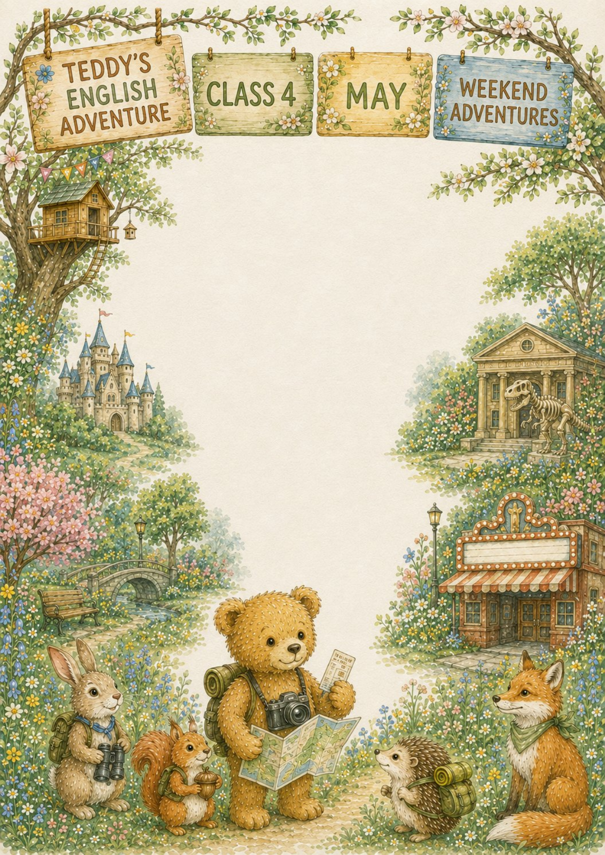 Teddy’s English Adventure – całoroczny lapbook dla klasy 4 (September–June)