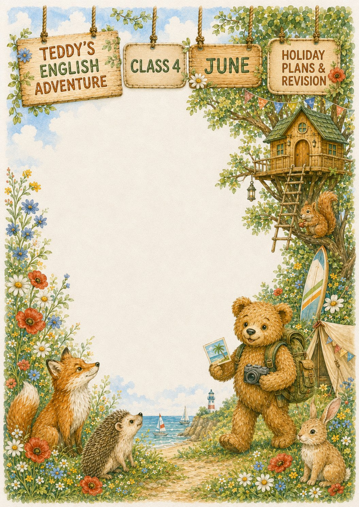 Teddy’s English Adventure – całoroczny lapbook dla klasy 4 (September–June)