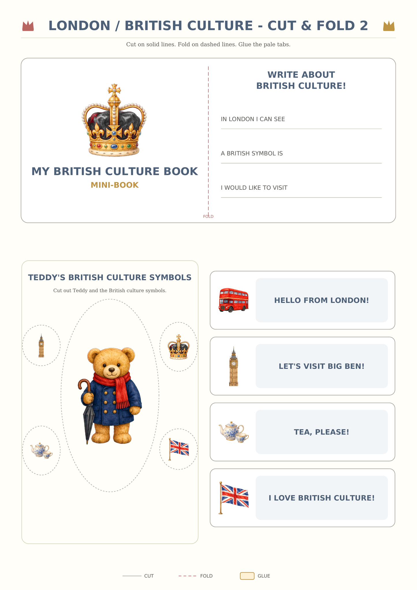 Teddy’s English Adventure – zestaw 3 lapbooków kulturowych i ekologicznych (PDF)