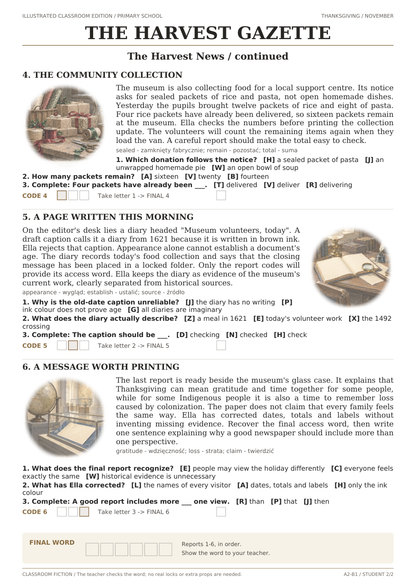 The Harvest News — karta pracy, strona 2 z 2