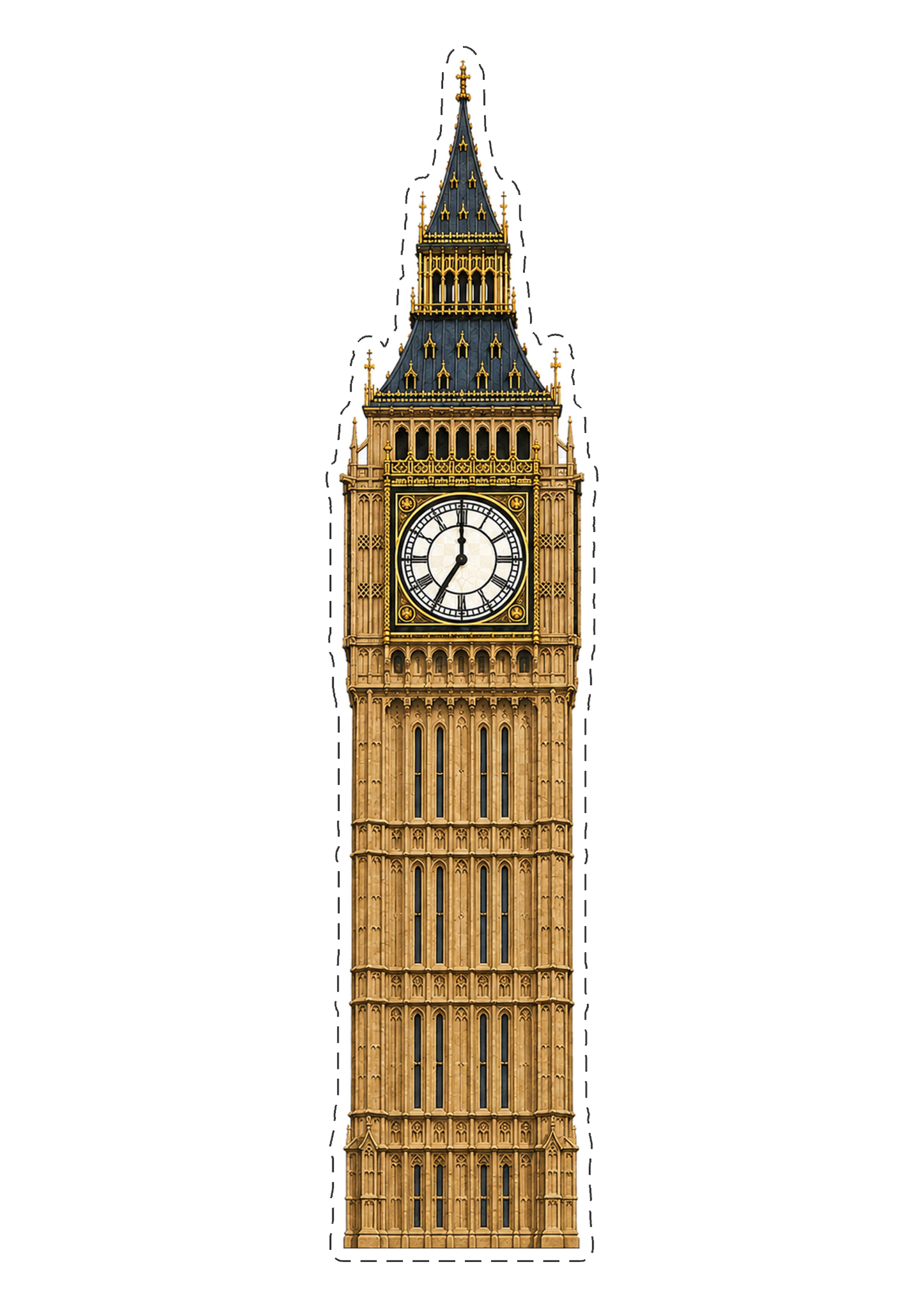 Big Ben – podgląd dekoracji do druku