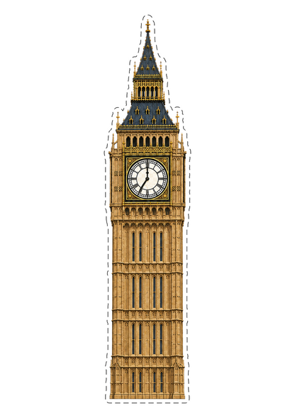 Big Ben – podgląd dekoracji do druku