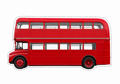 Londyński autobus – podgląd dekoracji do druku
