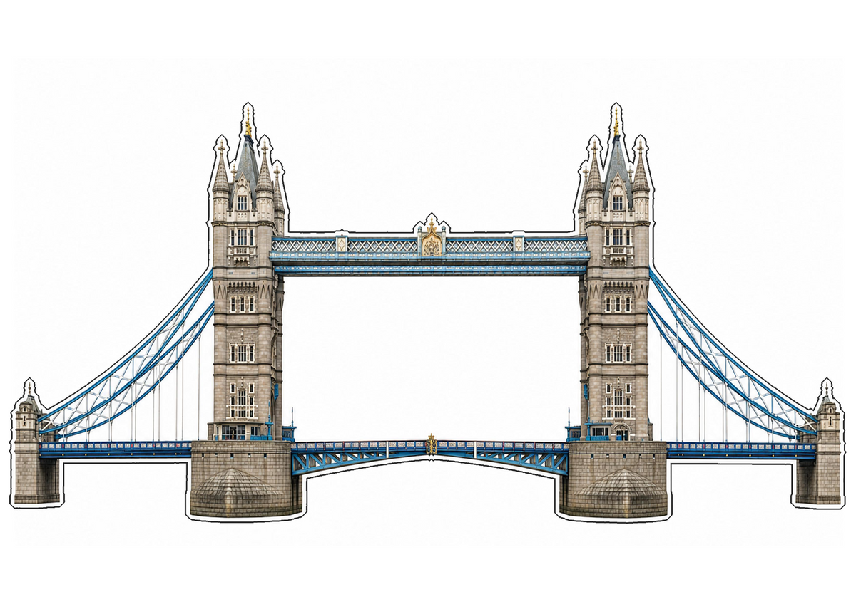 Tower Bridge – podgląd dekoracji do druku