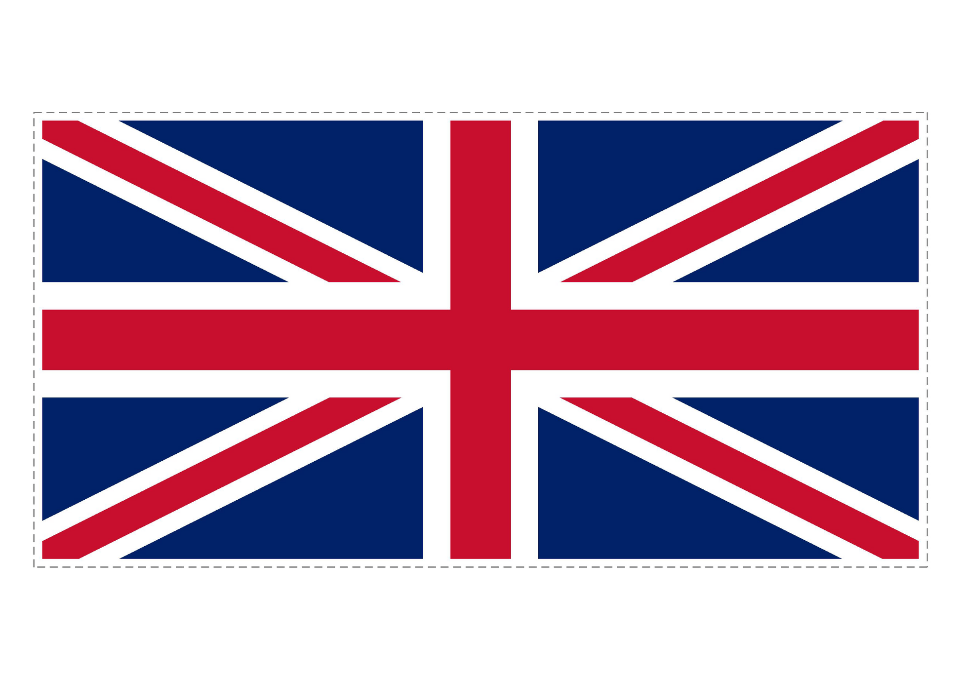 Flaga Union Jack – podgląd dekoracji do druku