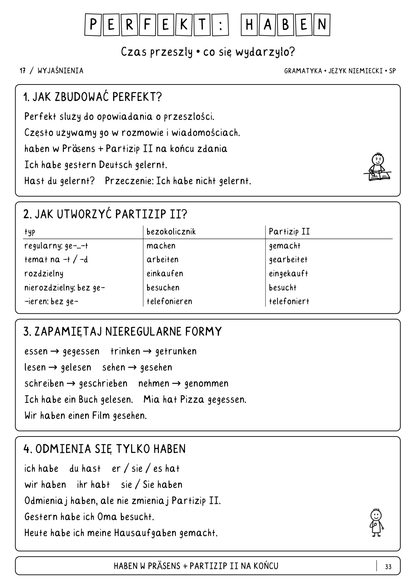 Perfekt z haben – wyjaśnienia