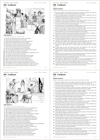 Speaking – angielski matura | obrazki, pytania i odpowiedzi. Dział 9: Kultura. Podgląd stron 33–36 z 56.