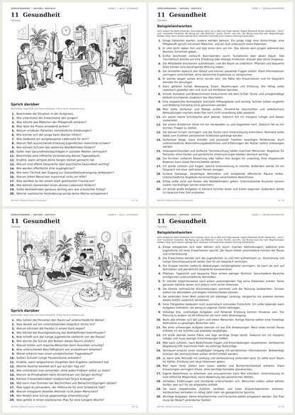 Sprechtraining – niemiecki matura | obrazki, pytania i odpowiedzi. Dział 11: Zdrowie. Podgląd stron 41–44 z 56.